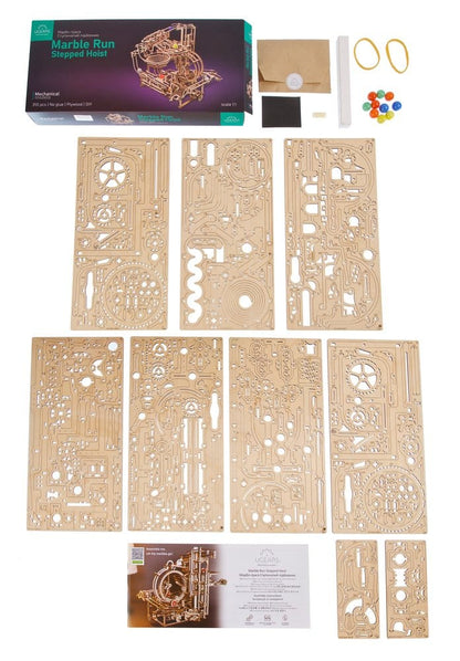 Ugears 3D-Holzpuzzle Murmel-Stufenbahn