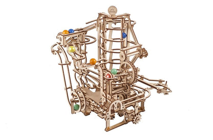 Ugears 3D-Holzpuzzle Murmelbahn mit Spiralaufzug
