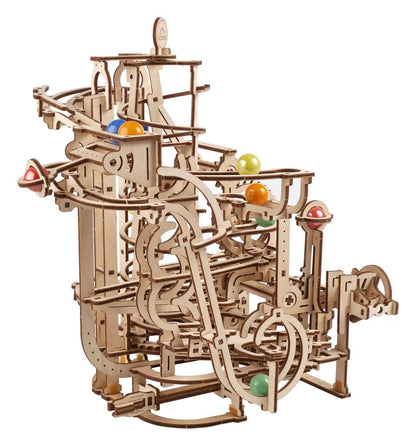 Ugears 3D-Holzpuzzle Murmelbahn mit Spiralaufzug
