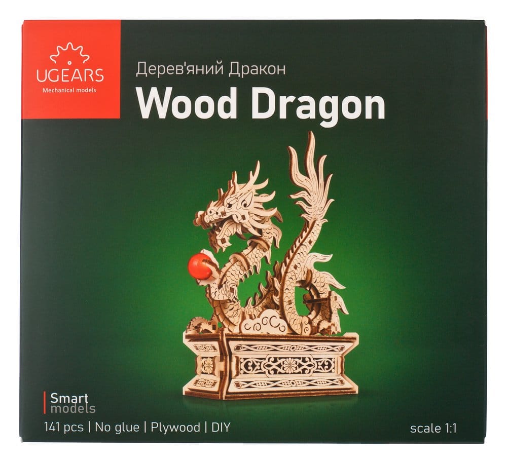 Ugears 3D-Holzpuzzle Holzdrache