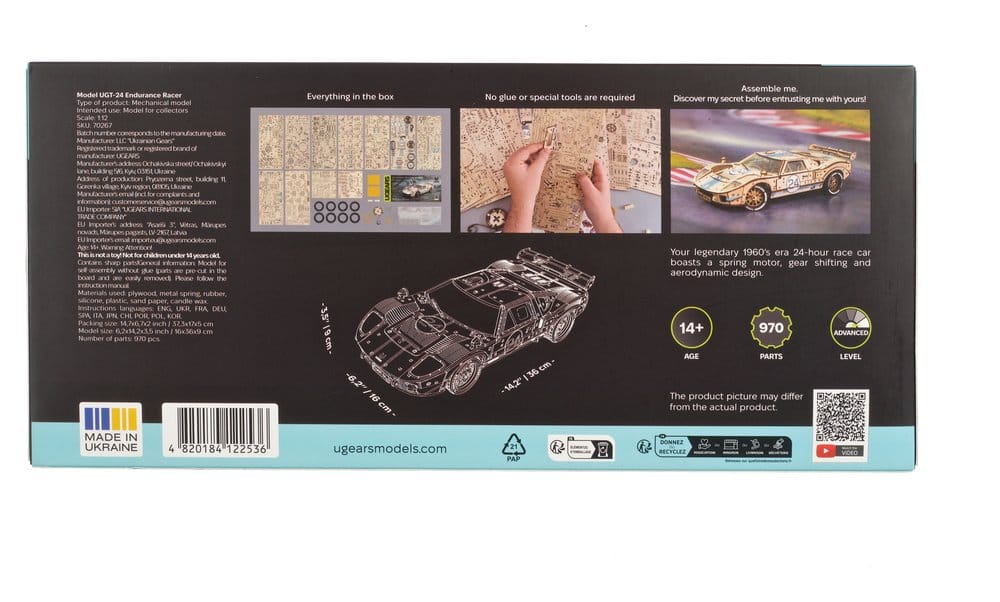 Ugears 3D-Holzpuzzle UGT-24 Endurance Racer