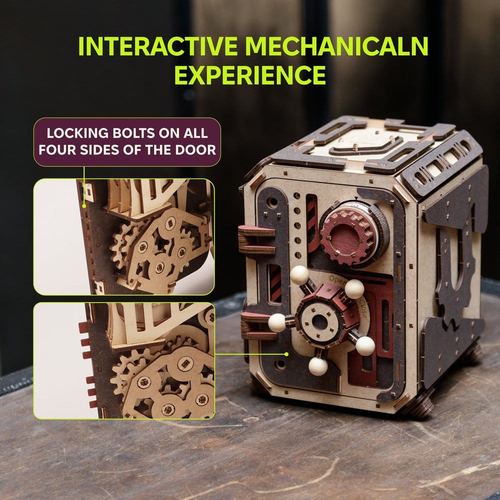 Ugears 3D Modellbausatz aus Holz Safe Too 17 cm