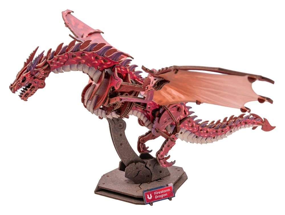 Ugears 3D Modellbausatz aus Holz Firestorm Dragon 43 cm