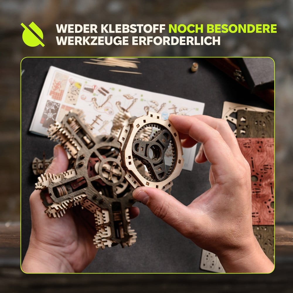Ugears 3D Modellbausatz aus Holz R-5 Flugzeugmotor 25 cm