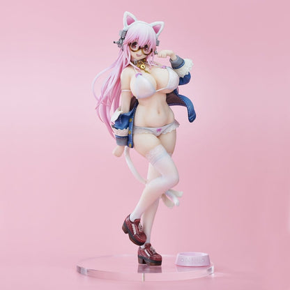 Super Sonico PVC Figur White Cat Ver. (Reissue) 27 cm