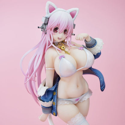 Super Sonico PVC Figur White Cat Ver. (Reissue) 27 cm
