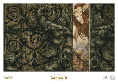 Die Reise ins Labyrinth Kunstdruck Sarah and Hoggle Navigate the Labyrinth Limitierte Auflage 30 cm