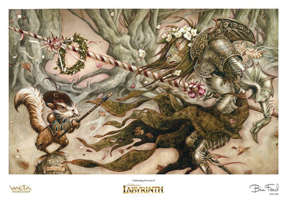 Die Reise ins Labyrinth Kunstdruck The Knight Who Never Yields Limitierte Auflage 30 cm