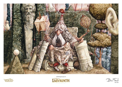 Die Reise ins Labyrinth Kunstdruck Wiseman of the Labyrinth Limitierte Auflage 30 cm