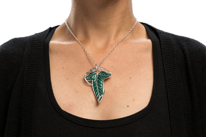 Herr der Ringe Replik 1/1 Brosche & Kette Elbische Blattbrosche (Sterling Silber)