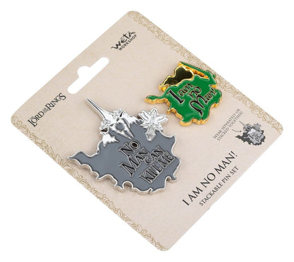 Herr der Ringe Ansteck-Pin Doppelpack No Man can Kill Me & I Am No Man! 7 cm