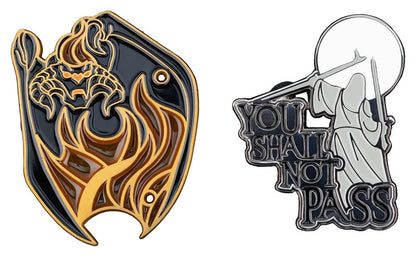 Herr der Ringe Ansteck-Pin Doppelpack You Shall Not Pass 8 cm