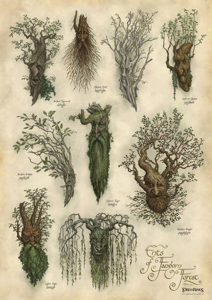 Herr der Ringe Kunstdruck Ent's of Fangorn Forest 59 x 30 cm