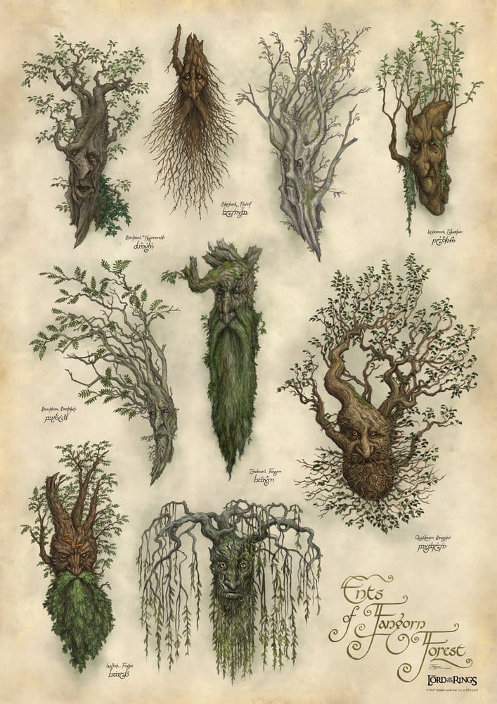 Herr der Ringe Kunstdruck Ent's of Fangorn Forest 59 x 30 cm
