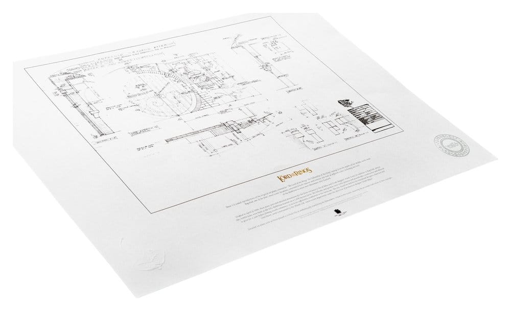 Herr der Ringe Bauplan Kunstdruck The Grey Havens 59 x 42 cm