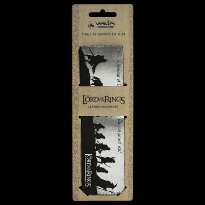 Herr der Ringe Leder Lesezeichen Fellowship Silhouette