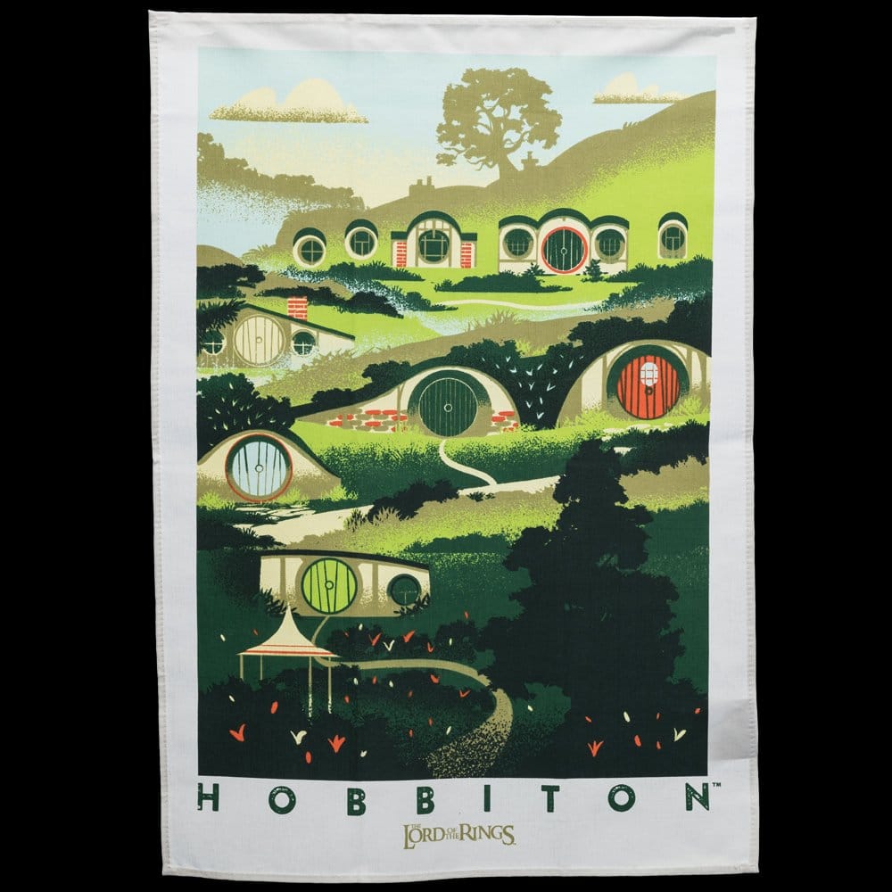 Herr der Ringe Geschirrtuch 2er Pack Rivendell & Hobbiton 70 cm