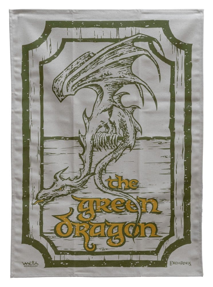 Herr der Ringe Geschirrtuch 2er Pack Green Dragon & Prancing Pony 69 cm