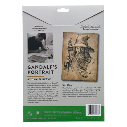 Der Hobbit Kunstdruck Portrait of Gandalf the Grey 21 x 28 cm