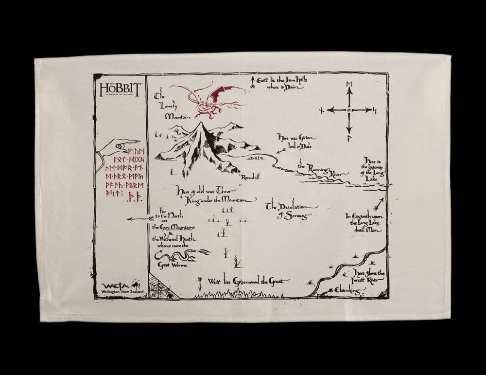 Der Hobbit Geschirrtuch Thorins Map 72 cm