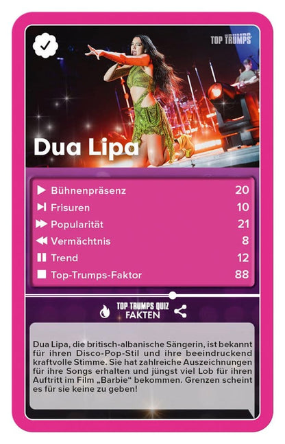 Popstars Kartenspiel Top Trumps *Deutsche Version*