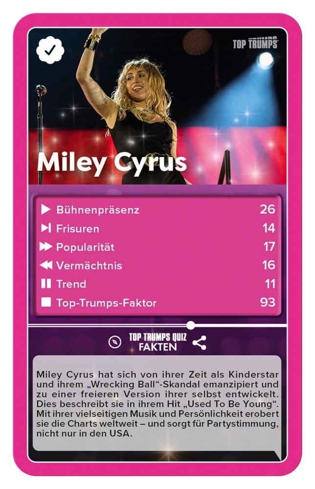 Popstars Kartenspiel Top Trumps *Deutsche Version*
