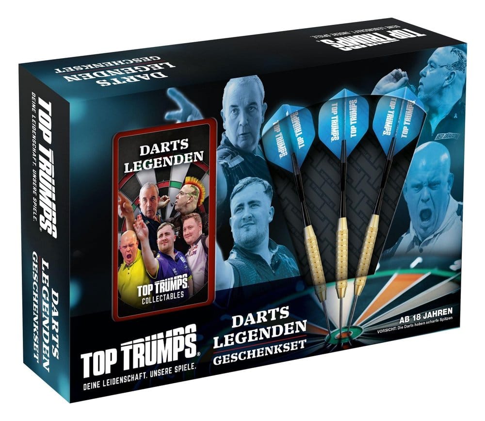 Darts Top Trumps Geschenkset mit Pfeilen *Deutsche Version*