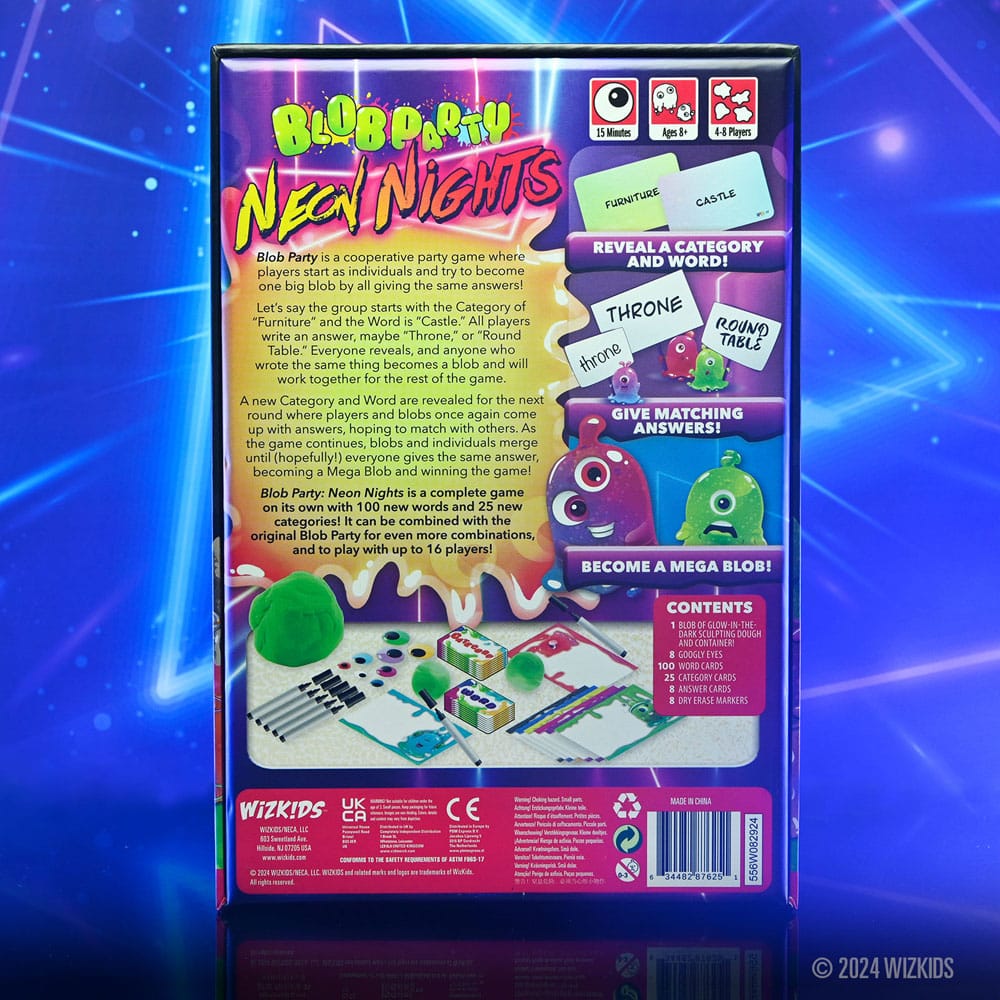 Blob Party Brettspiel Neon Nights *Englische Version*