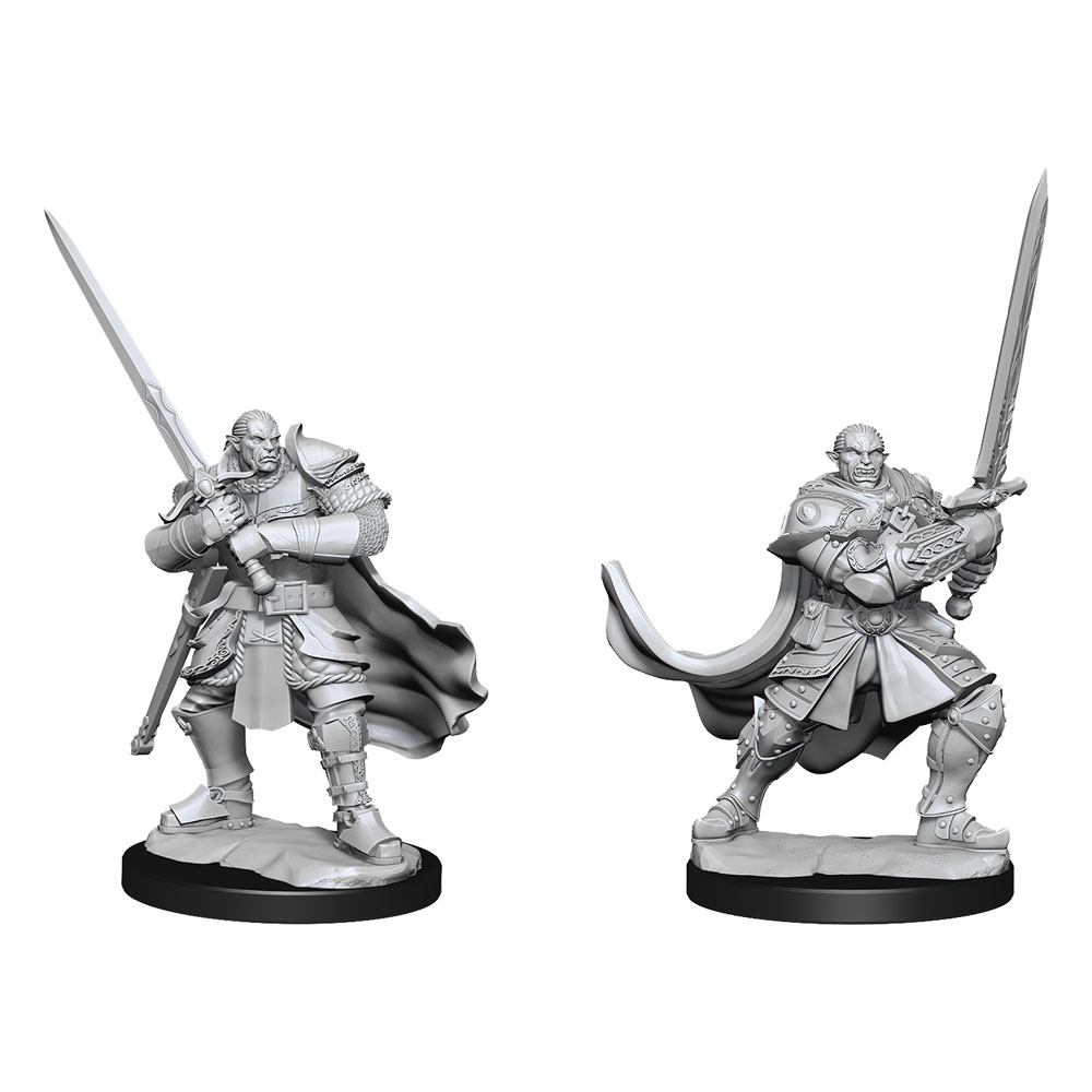 D&D Nolzur's Marvelous Miniatures Miniaturen unbemalt Half-Orc Paladin Male Umkarton (2)