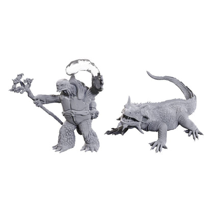 D&D Nolzur's Marvelous Miniatures Miniaturen unbemalt Tortle Druid & Wild Shape Giant Lizard