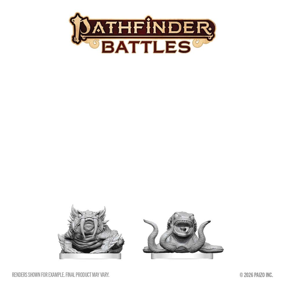 Pathfinder Battles Deep Cuts Miniatur unbemalt Bogwid & Slurk 13 cm