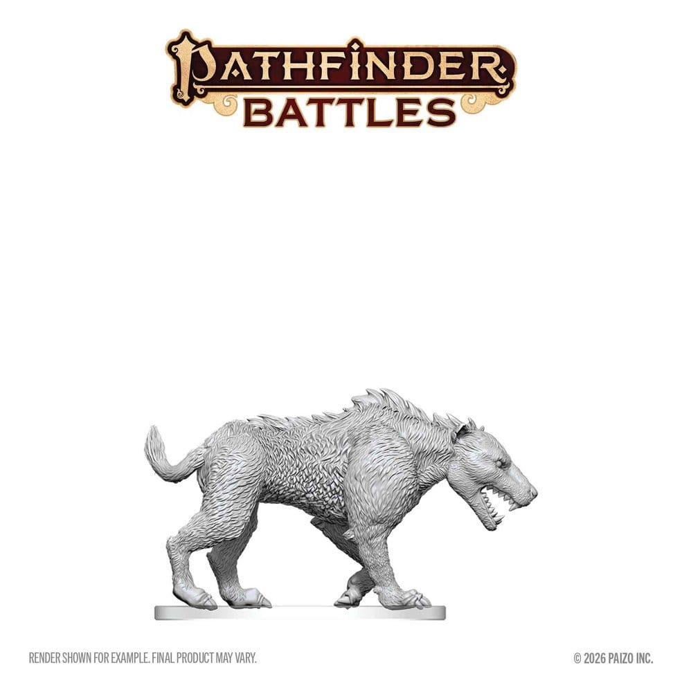 Pathfinder Battles Deep Cuts Miniatur unbemalt Hyaenodon 13 cm