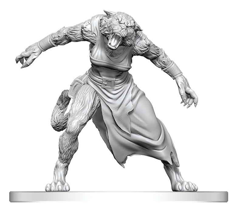 Pathfinder Battles Deep Cuts Miniatur unbemalt Weretiger 13 cm