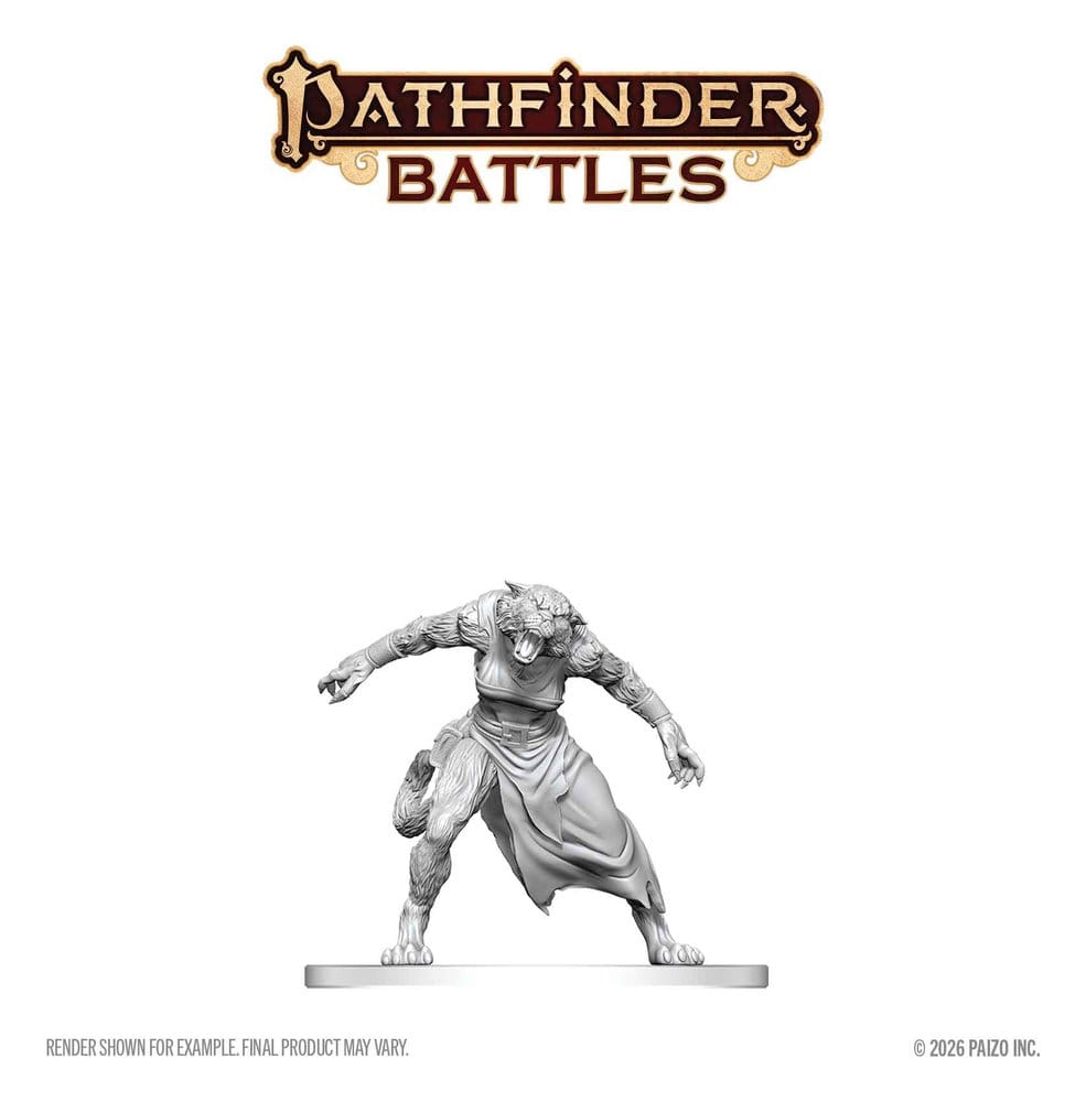 Pathfinder Battles Deep Cuts Miniatur unbemalt Weretiger 13 cm