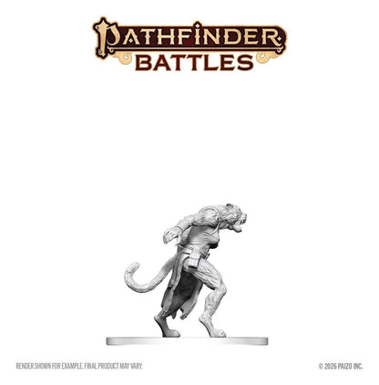 Pathfinder Battles Deep Cuts Miniatur unbemalt Weretiger 13 cm