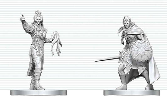 D&D Nolzur's Marvelous Miniatures Minifiguren Drow Elite Warrior & Drow Priestess of Lolth 13 cm