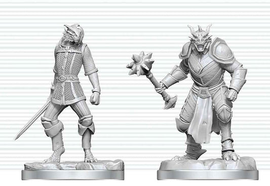 Dungeons & Dragons Nolzur's Marvelous Miniatures Miniatur unbemalt Drachengeborener Paladin & Drachengeborener Knappe 14 cm