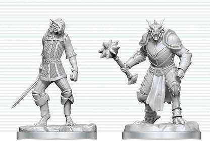Dungeons & Dragons Nolzur's Marvelous Miniatures Miniatur unbemalt Drachengeborener Paladin & Drachengeborener Knappe 14 cm