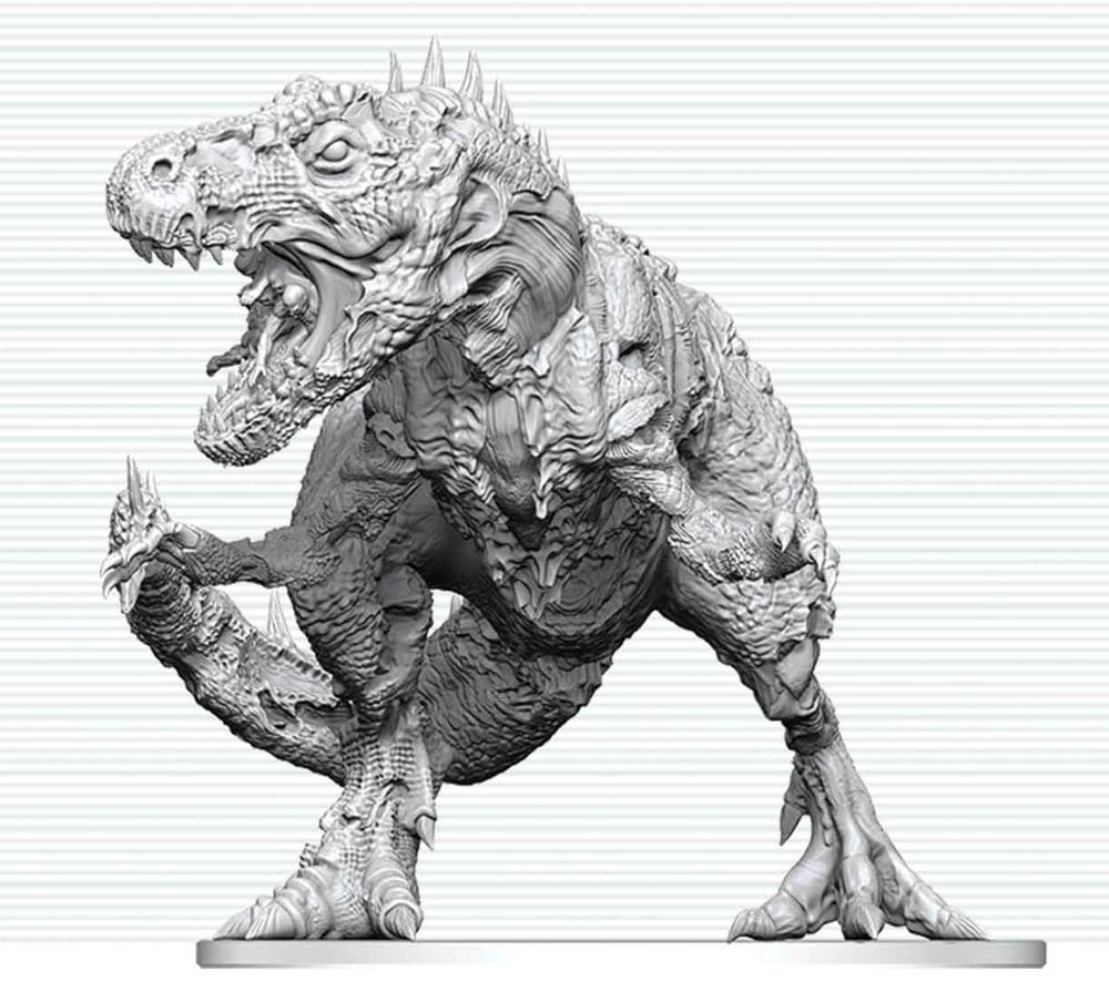 Dungeons & Dragons Nolzur's Marvelous Miniatures Miniatur unbemalt Tyrannosaurus Zombie 20 cm