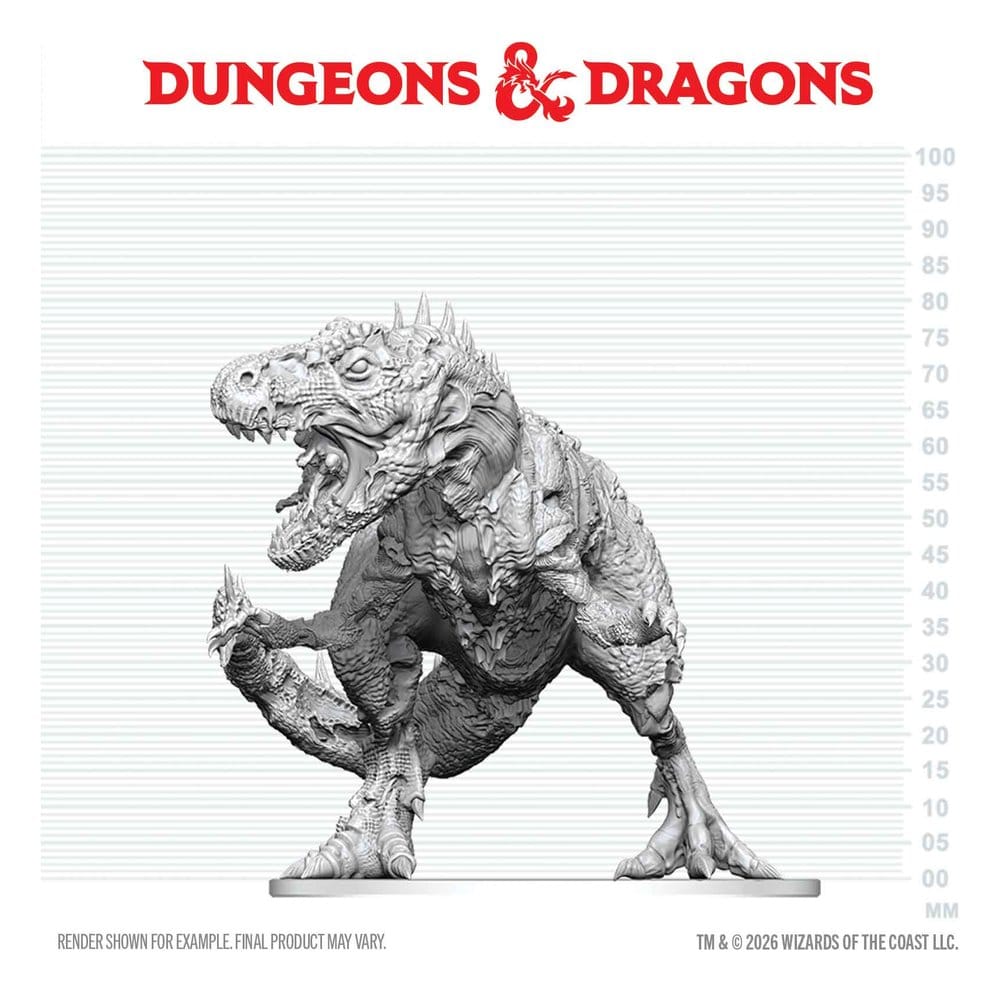 Dungeons & Dragons Nolzur's Marvelous Miniatures Miniatur unbemalt Tyrannosaurus Zombie 20 cm