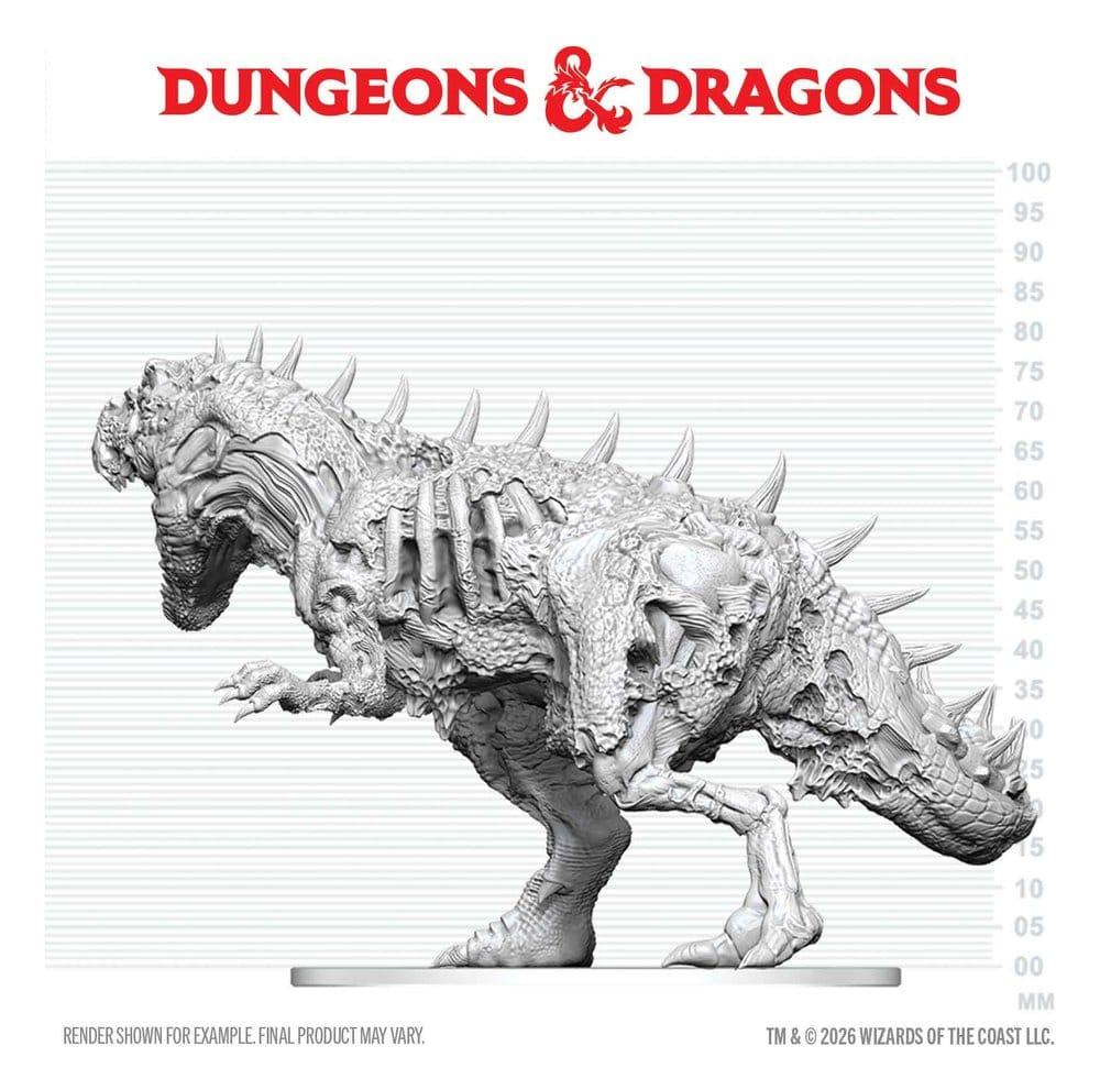 Dungeons & Dragons Nolzur's Marvelous Miniatures Miniatur unbemalt Tyrannosaurus Zombie 20 cm