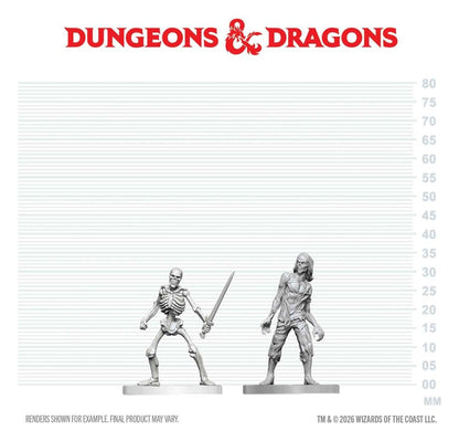 Dungeons & Dragons Nolzur's Marvelous Miniatures Miniatur unbemalt Zombie & Skeleton 14 cm