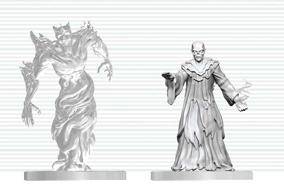 Dungeons & Dragons Nolzur's Marvelous Miniatures Miniatur unbemalt Ghast-Gräberrufer & Wraith 14 cm