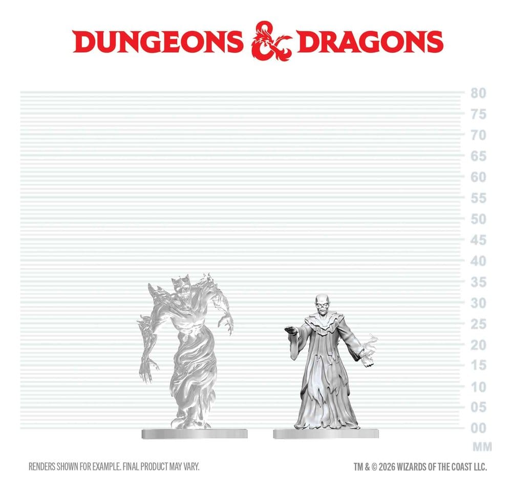 Dungeons & Dragons Nolzur's Marvelous Miniatures Miniatur unbemalt Ghast-Gräberrufer & Wraith 14 cm