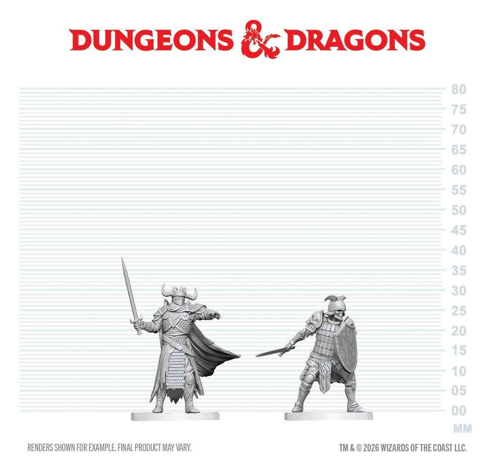 Dungeons & Dragons Nolzur's Marvelous Miniatures Miniatur unbemalt Todesritter & Todesritter-Aspirant 14 cm