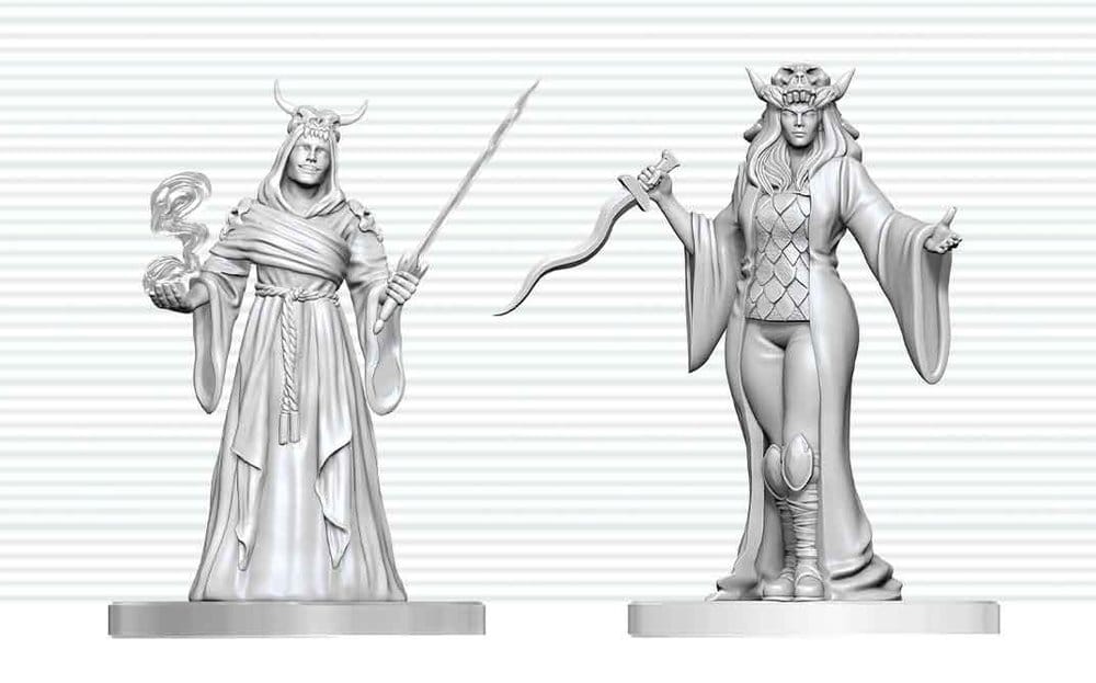 Dungeons & Dragons Nolzur's Marvelous Miniatures Miniatur unbemalt Kultisten-Fanatiker & Hierophant 14 cm