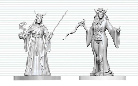 Dungeons & Dragons Nolzur's Marvelous Miniatures Miniatur unbemalt Kultisten-Fanatiker & Hierophant 14 cm