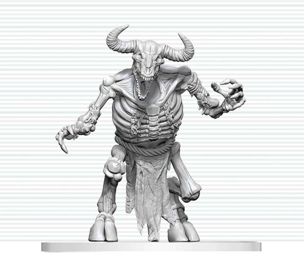 Dungeons & Dragons Nolzur's Marvelous Miniatures Miniatur unbemalt Minotaurus Skelett 17 cm