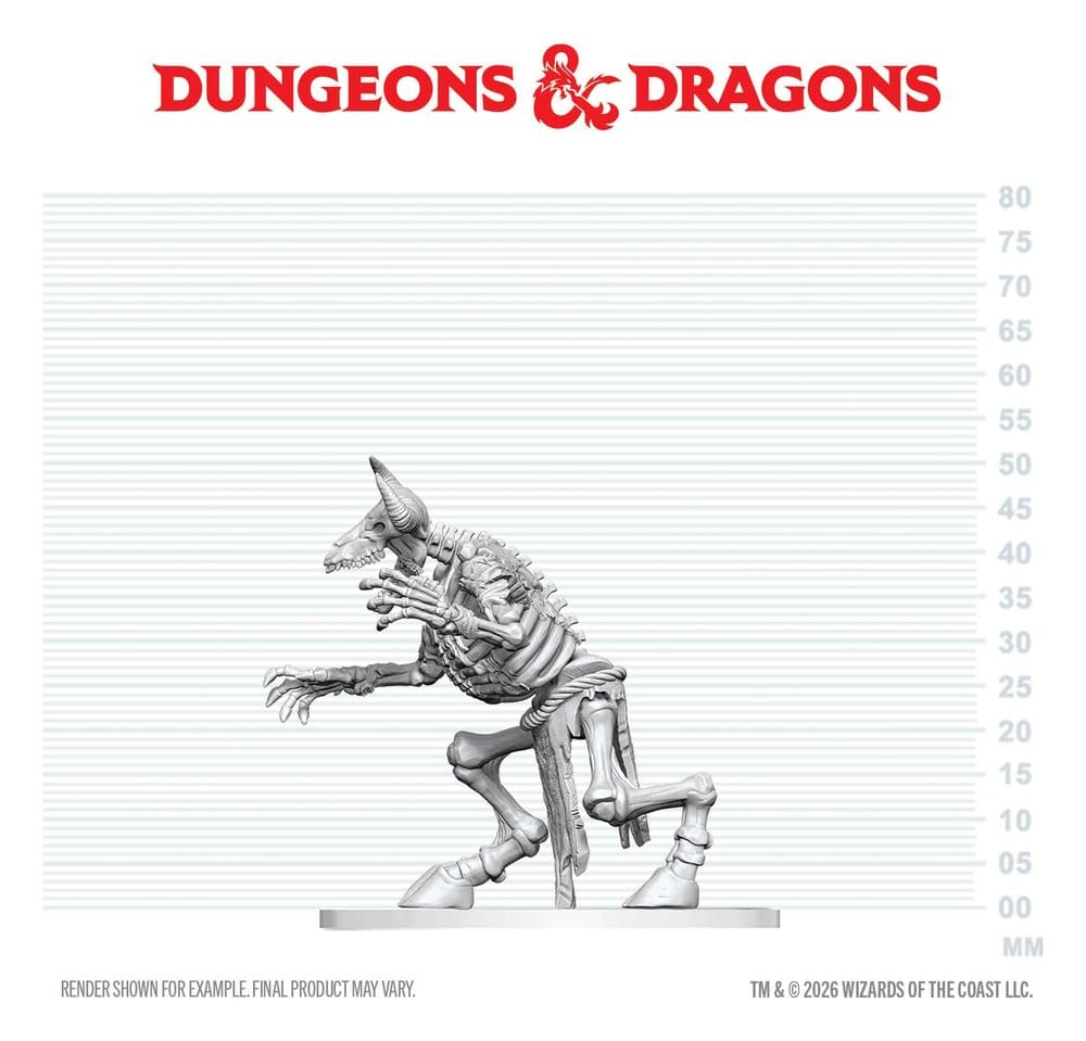 Dungeons & Dragons Nolzur's Marvelous Miniatures Miniatur unbemalt Minotaurus Skelett 17 cm