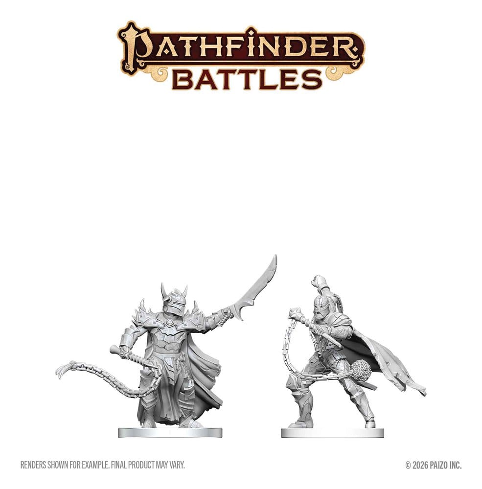 Pathfinder Battles Deep Cuts Miniatur unbemalt Scourge & Chain Hellknights 14 cm